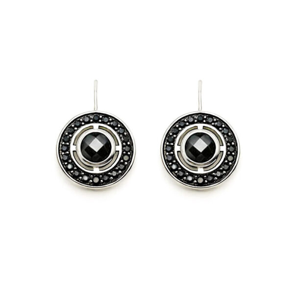 Black emo earrings