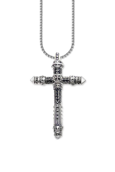 Cross goth emo necklace