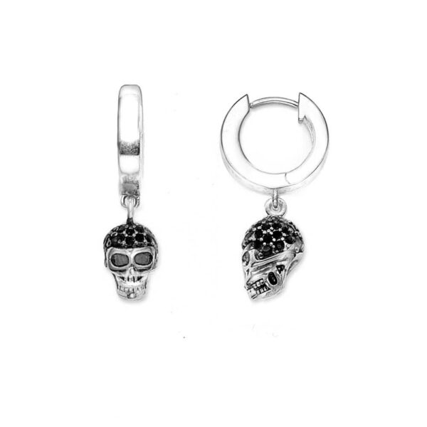 Skull emo earrings