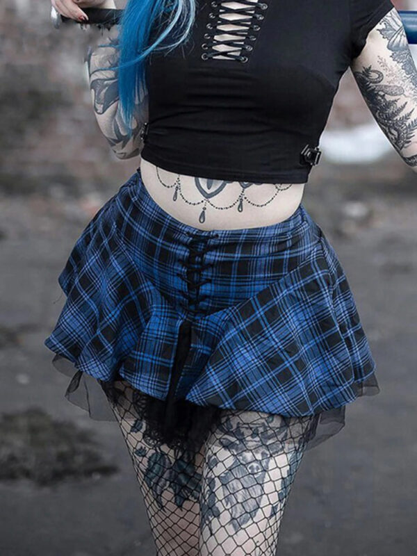 Black and blue Emo skirt
