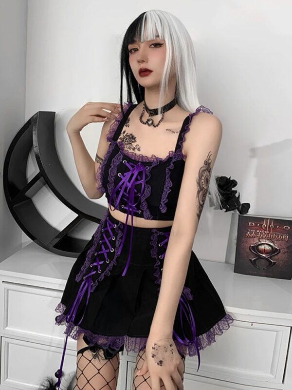 Black and purple emo skirt 1