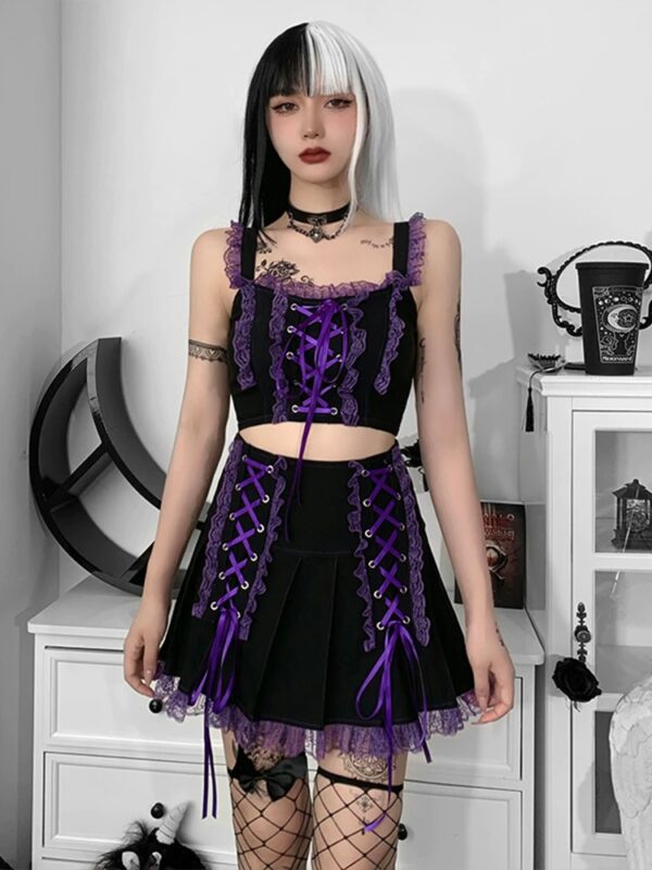 Black and purple emo skirt 2