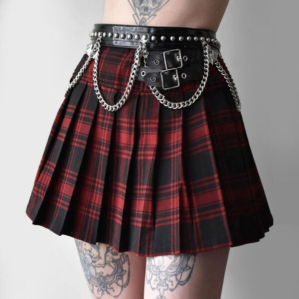 Black and red emo skirt
