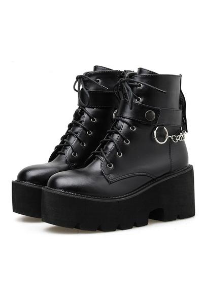 Black emo boots