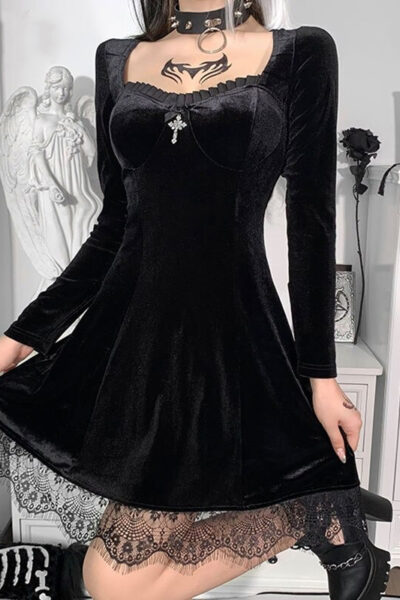 Black emo dress