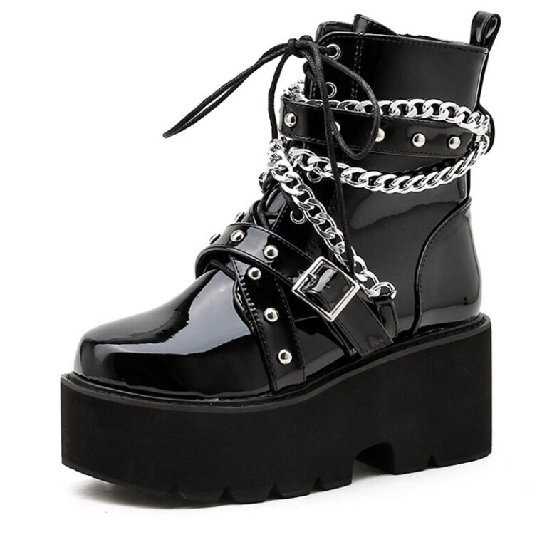 Emo boots with chains - Emo Clothing | Dresses, Boots & Shirts