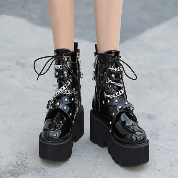 Emo boots with chains 3