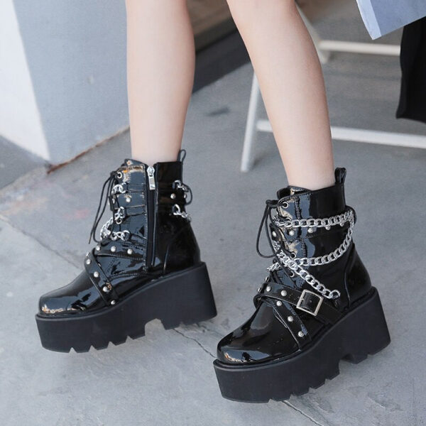 Emo boots with chains 5