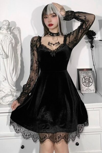 Emo goth dress