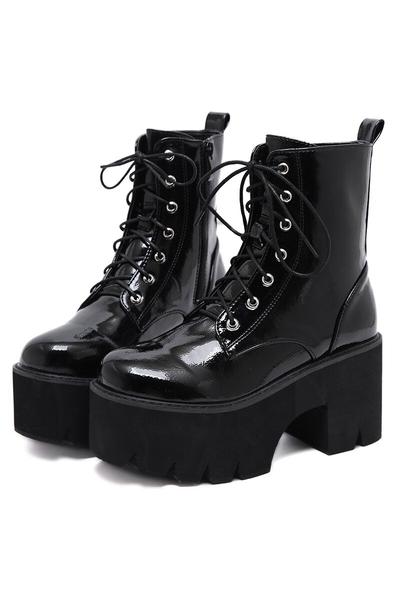 Emo high boots
