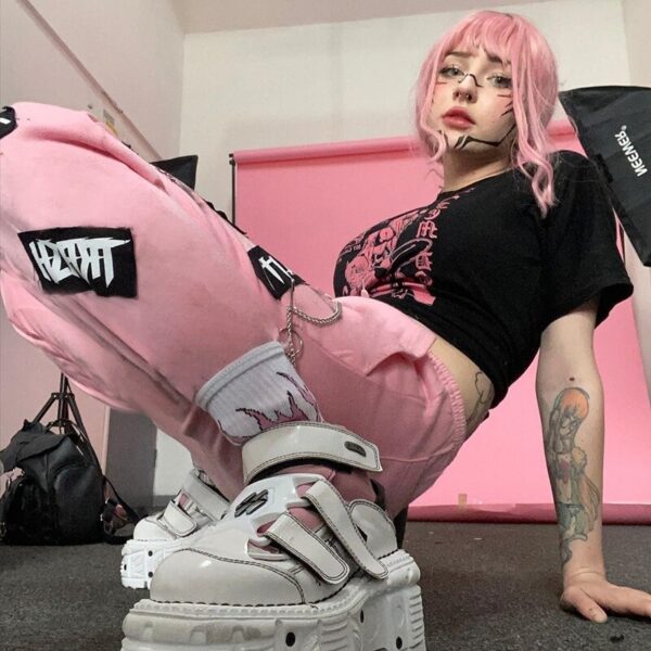 Emo pink pants 3
