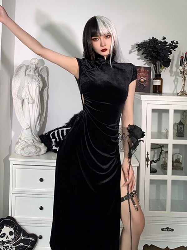 Gothic emo prom dress 4