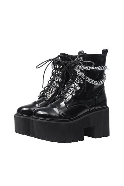 Platform emo boots