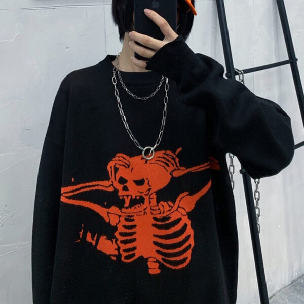 Skeleton emo hoodie